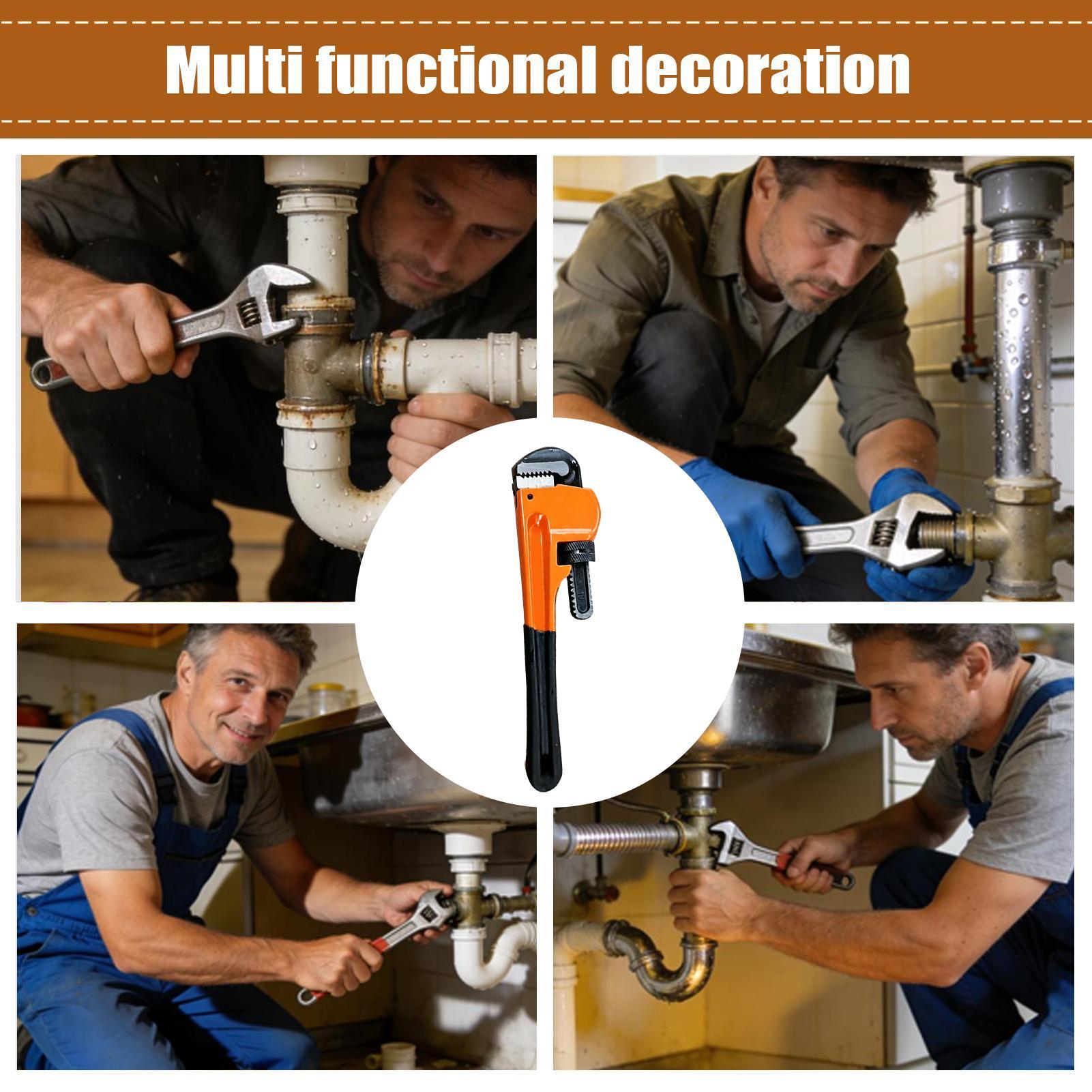 Gardening Tool - Pipe Wrenches Plumbing Heavy Duty Adjustable