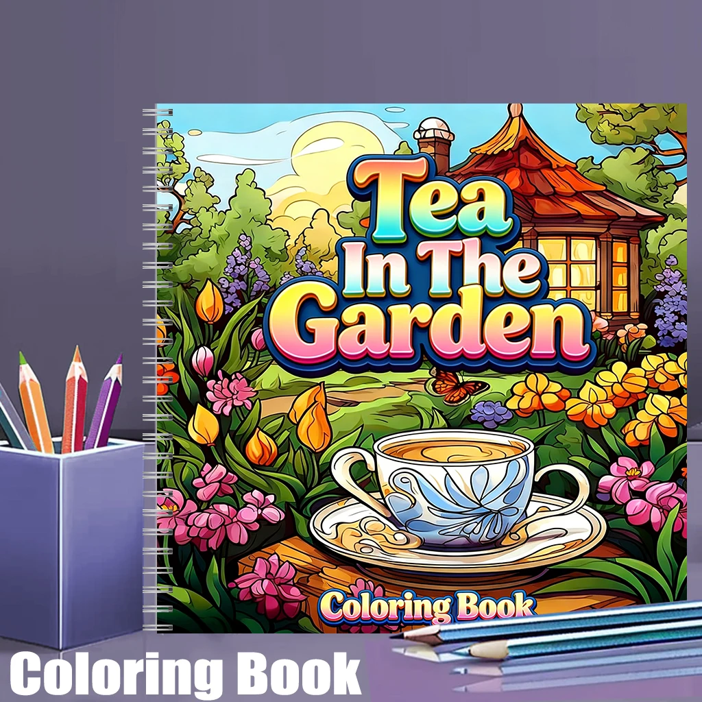 Gardening Tool - Tea In The Gardens Coloring Book