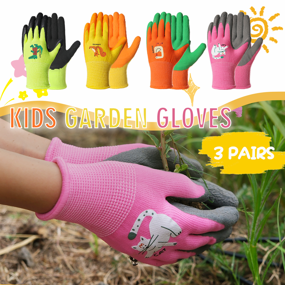 3 Pairs Kids Gardening Gloves  - огляд і ціна Gardening Tools 5 Year Old