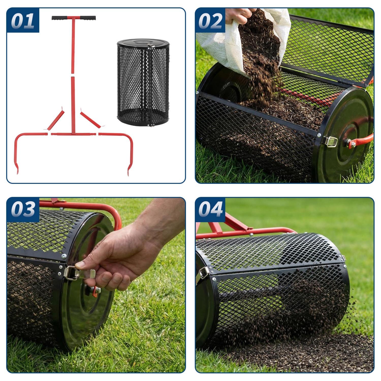 Compost Spreader, 24 Inch Peat - огляд і ціна Grass Seed Spreader