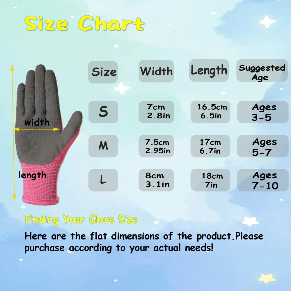 3 Pairs Kids Gardening Gloves, - огляд і ціна Gardening Tools 5 Year Old