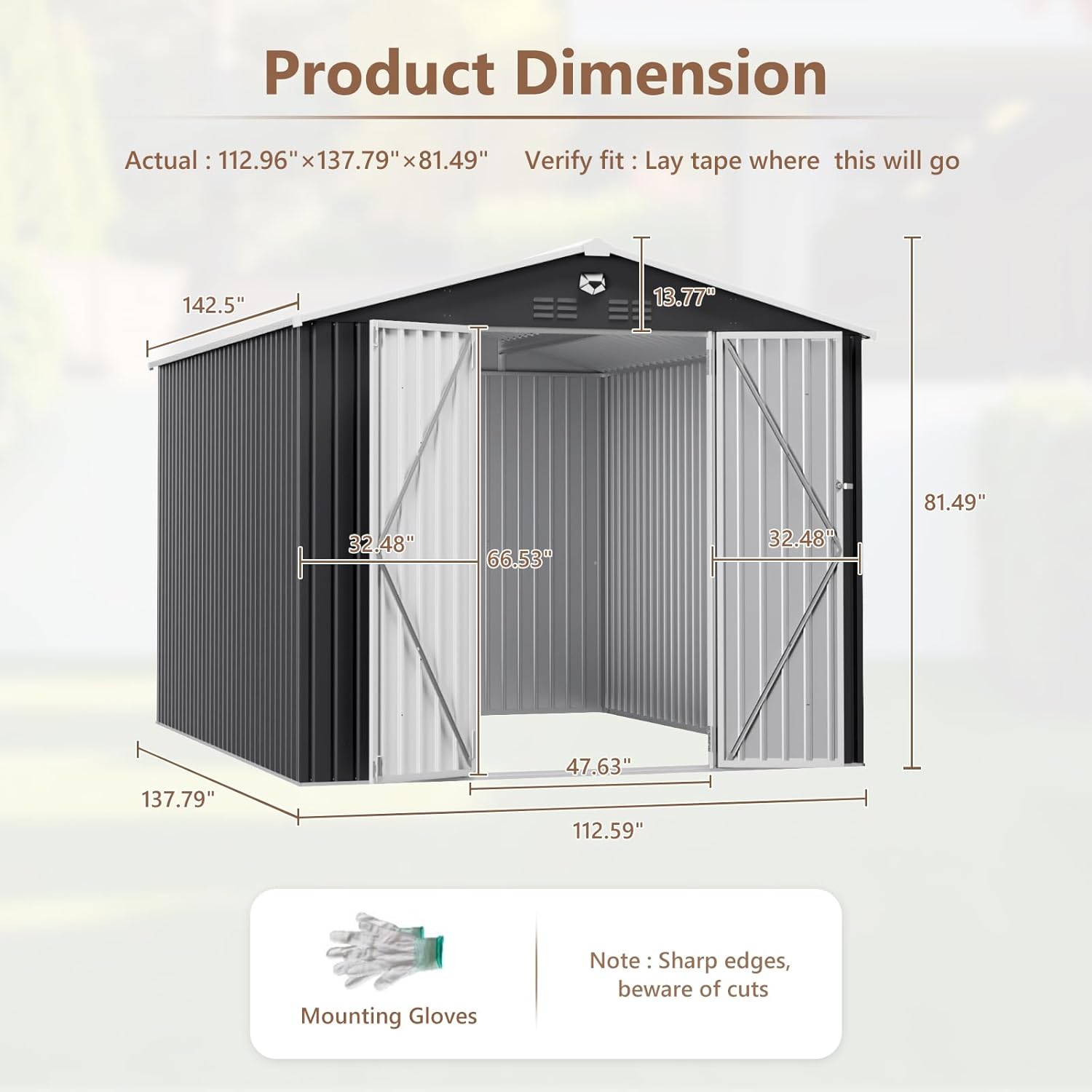 10x12 FT Metal Outdoor Storage - огляд і ціна Gardening Tool