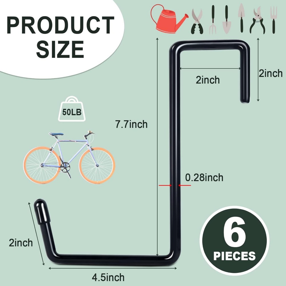 Larg 2/3/4/6/9 PCS Garage Hook - огляд і ціна Gardening Tools Organizer