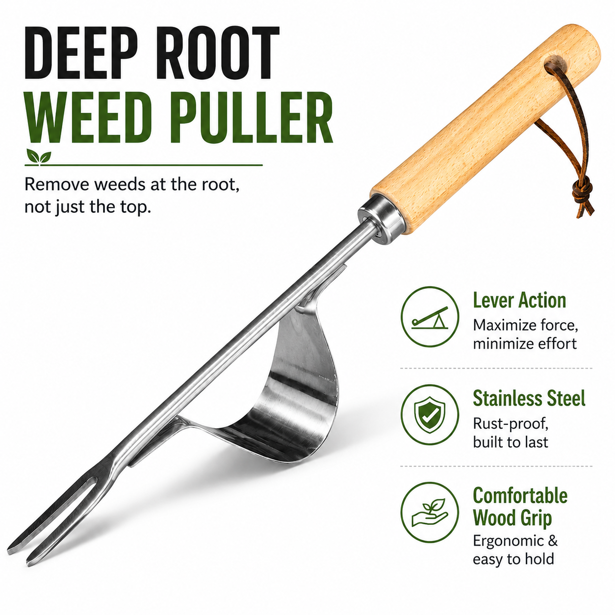 Manual Weed Remover, Stainless - огляд і ціна Grass Seed Spreader