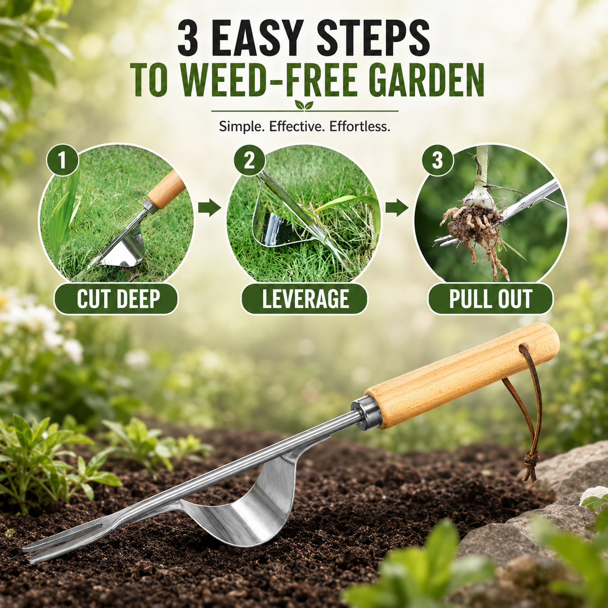 Manual Weed Remover, Stainless - огляд і ціна Grass Seed Spreader