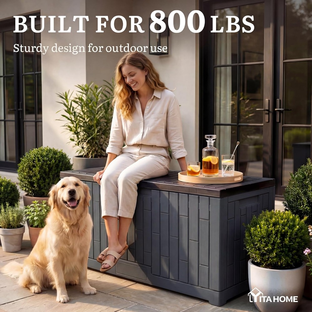 120 Gallon Large Deck Box - 53 - огляд і ціна Gardening Tools Lidl
