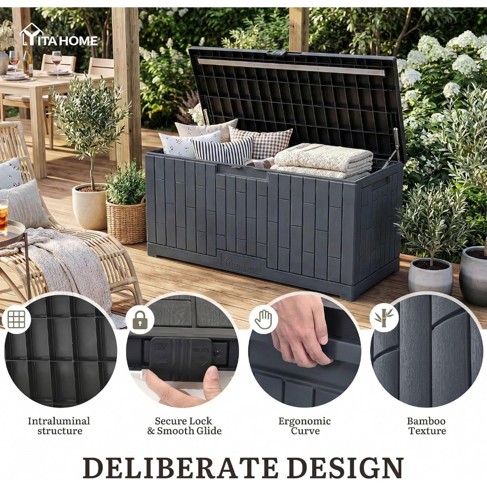 120 Gallon Large Deck Box - 53 - огляд і ціна Gardening Tools Lidl