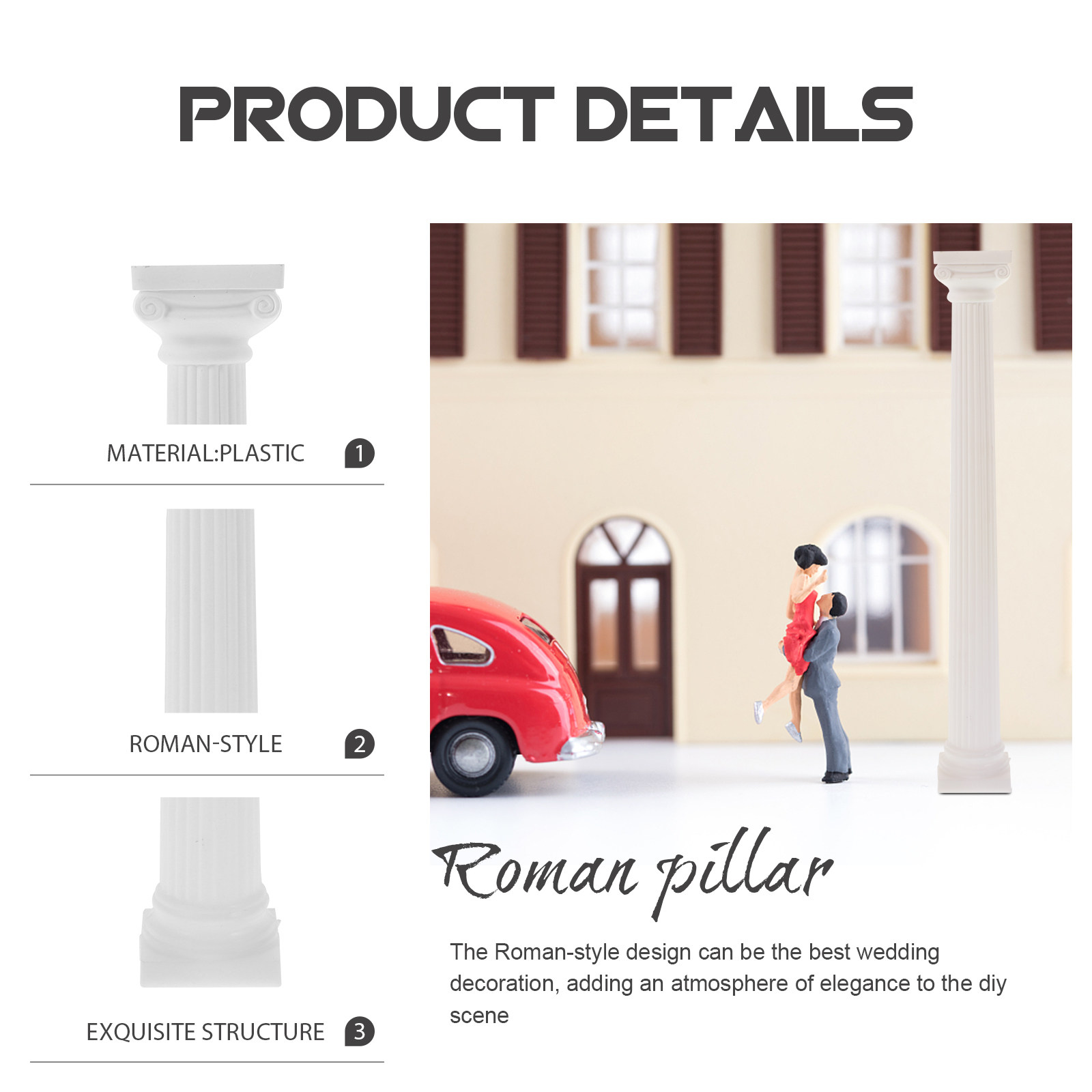 6Pcs Roman Pillar Decoration M - огляд і ціна Gardening Tools Photo
