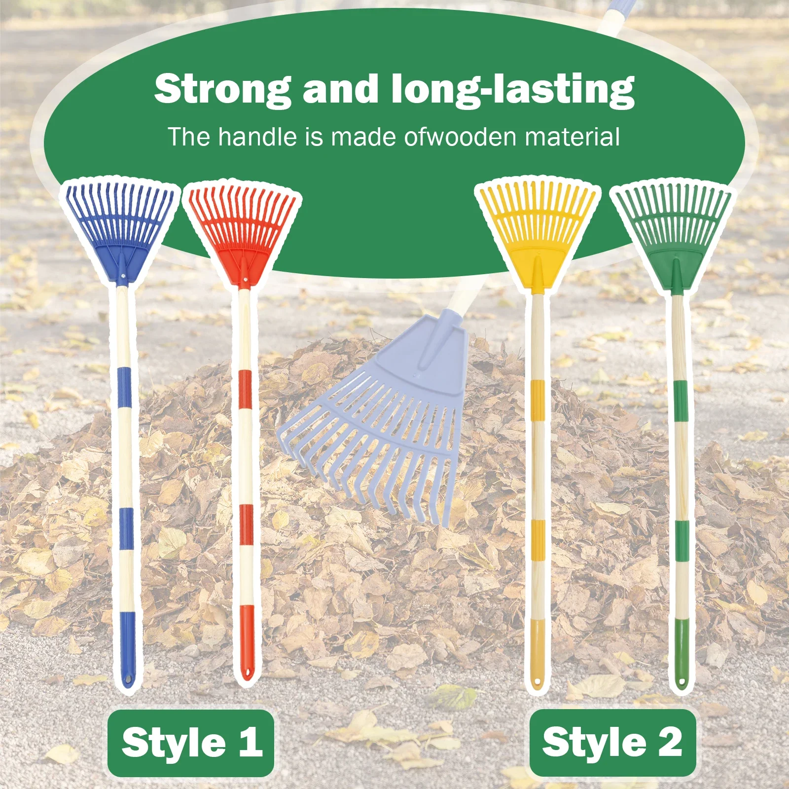 2Pcs Kids Leaf Rake Adjustable - огляд і ціна Gardening Tools 5 Year Old