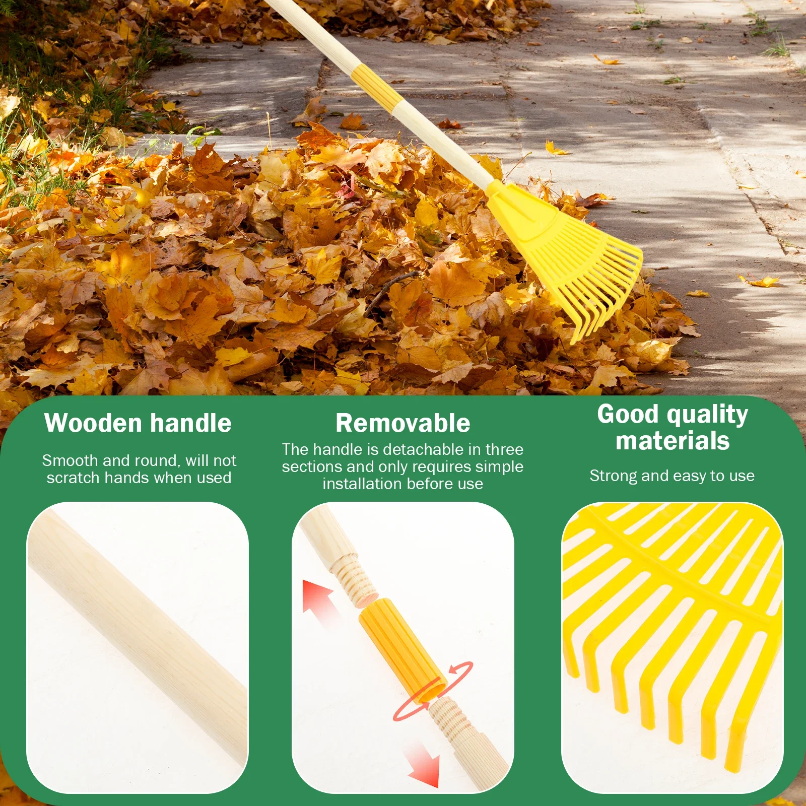 2Pcs Kids Leaf Rake Adjustable - огляд і ціна Gardening Tools 5 Year Old