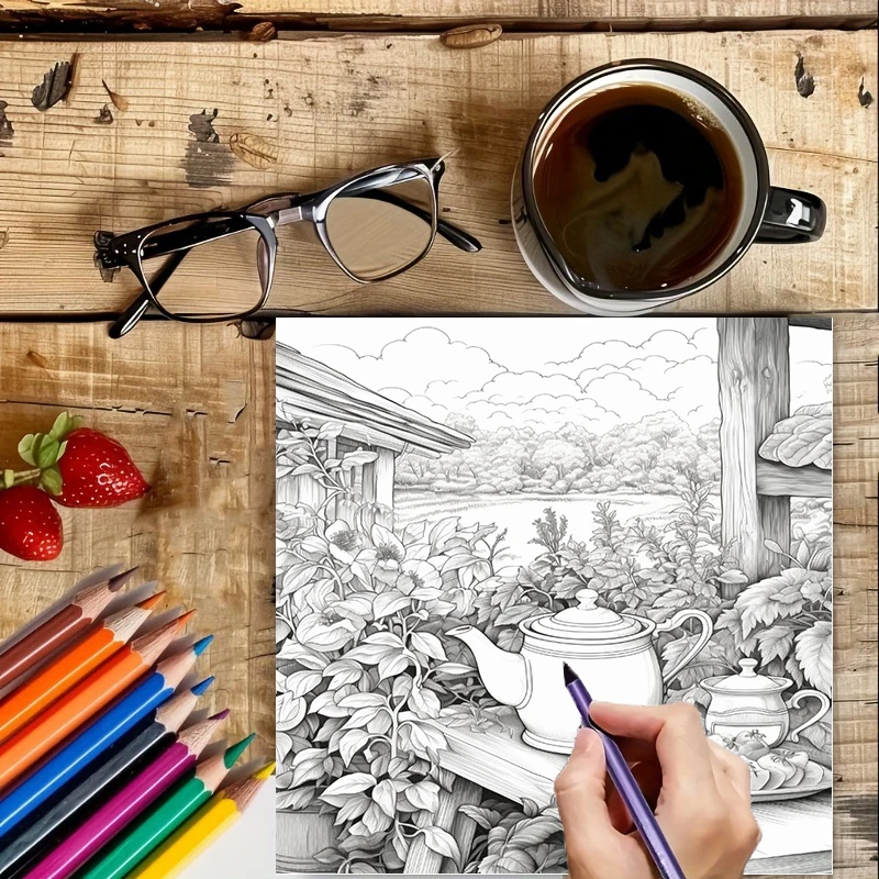 Tea In The Gardens Coloring Bo - огляд і ціна Gardening Tool