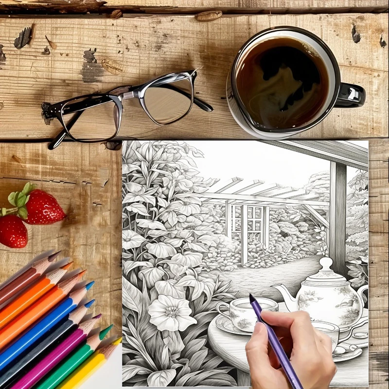 Tea In The Gardens Coloring Bo - огляд і ціна Gardening Tool